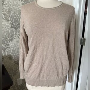 Banana Republic Light Tan Crew Neck Sweater